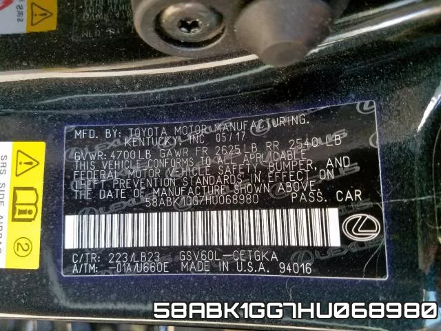 58ABK1GG7HU068980 фото 2