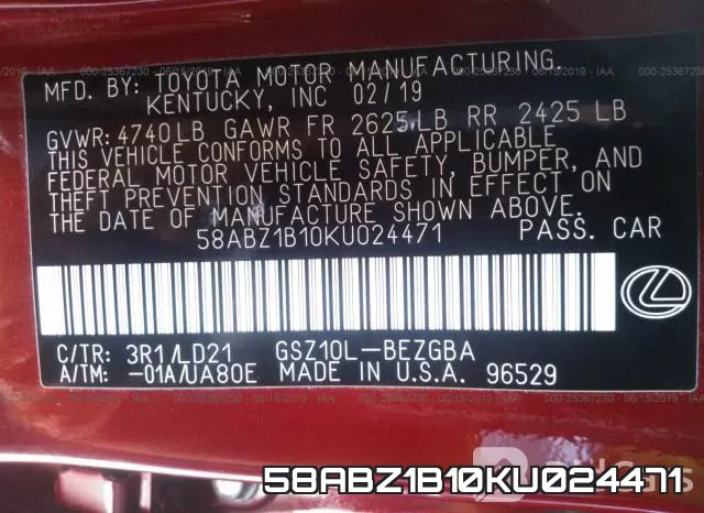 58ABZ1B10KU024471 фото 10