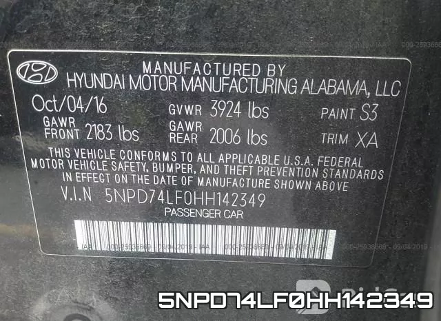 5NPD74LF0HH142349 фото 10