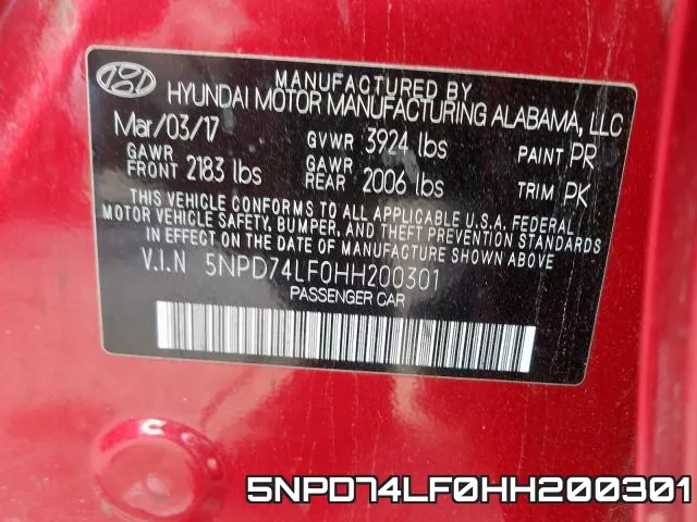 5NPD74LF0HH200301 фото 2