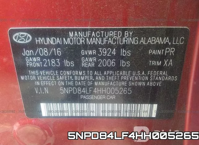 5NPD84LF4HH005265 фото 10