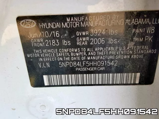 5NPD84LF5HH091542 фото 2
