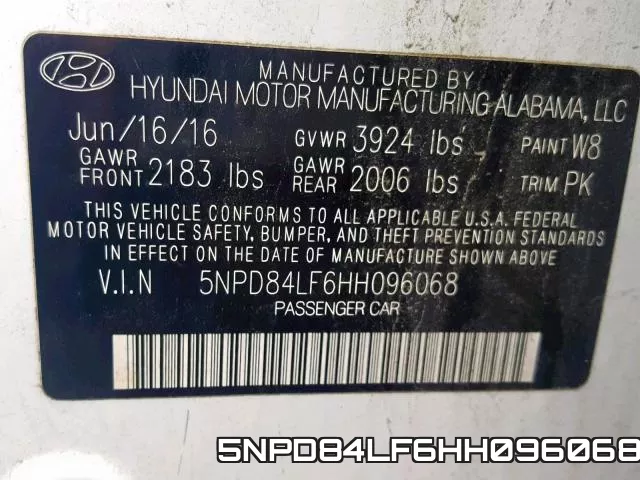 5NPD84LF6HH096068 фото 2