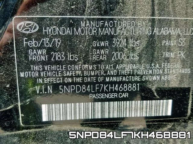 5NPD84LF7KH468881 фото 2