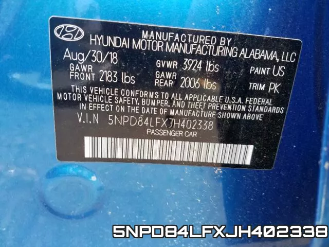 5NPD84LFXJH402338 фото 2