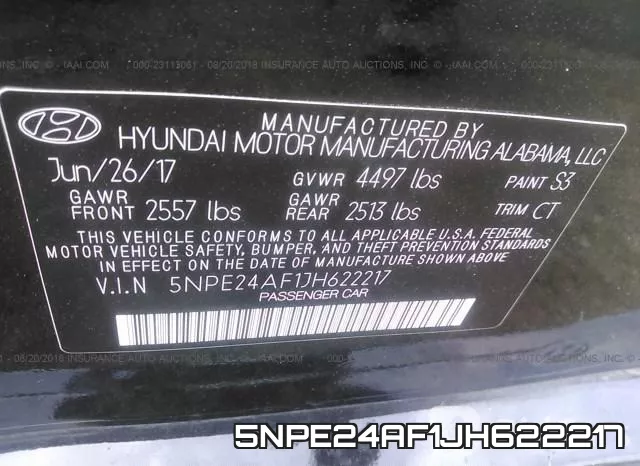 5NPE24AF1JH622217 фото 9