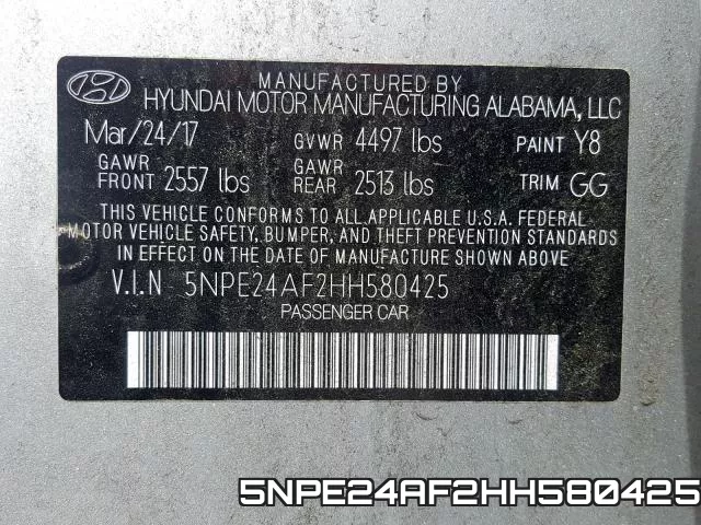 5NPE24AF2HH580425 фото 2