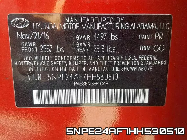 5NPE24AF7HH530510 фото 2