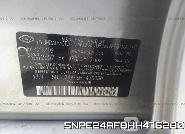 5NPE24AF8HH476280 фото 10