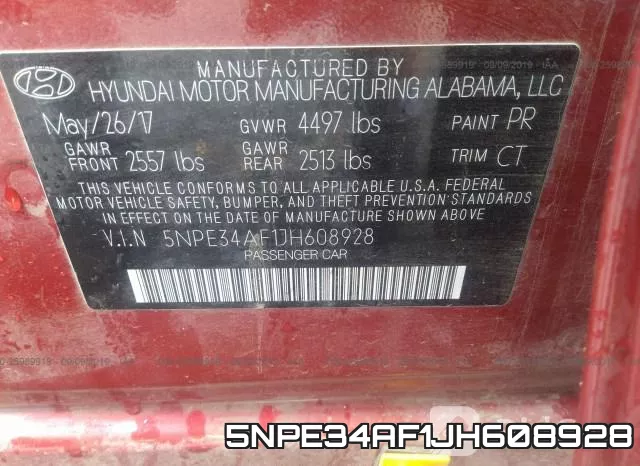5NPE34AF1JH608928 фото 10