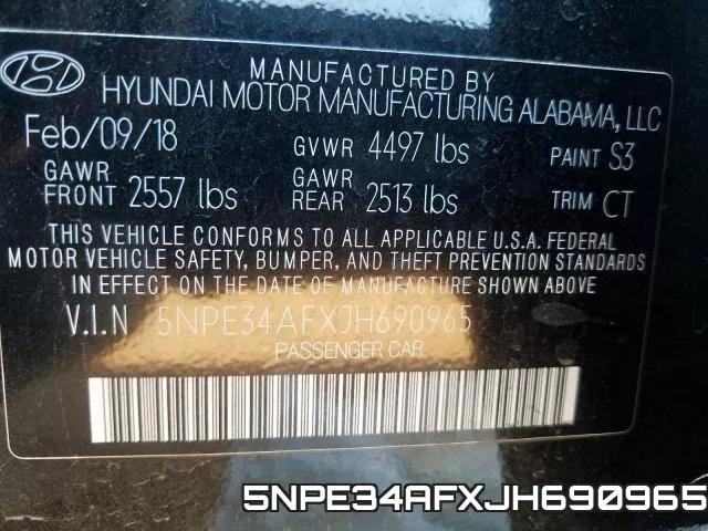 5NPE34AFXJH690965 фото 2