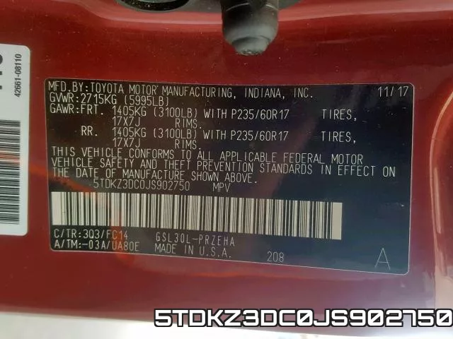 5TDKZ3DC0JS902750 фото 2