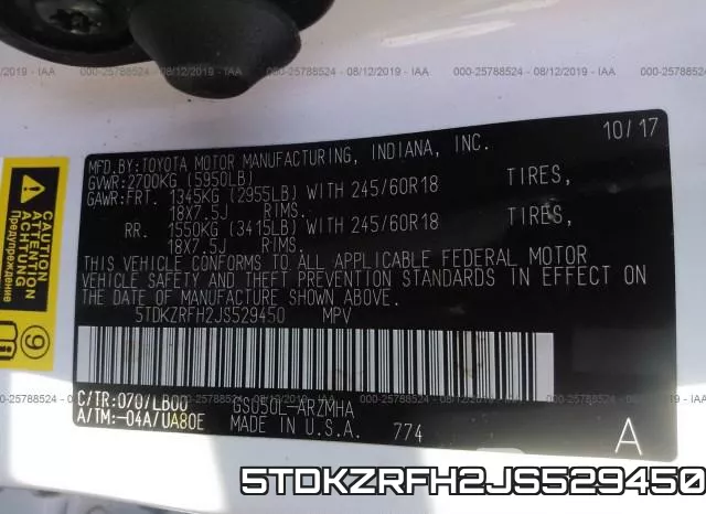 5TDKZRFH2JS529450 фото 10