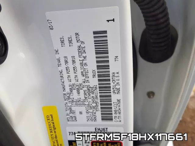 5TFRM5F18HX117661 фото 2