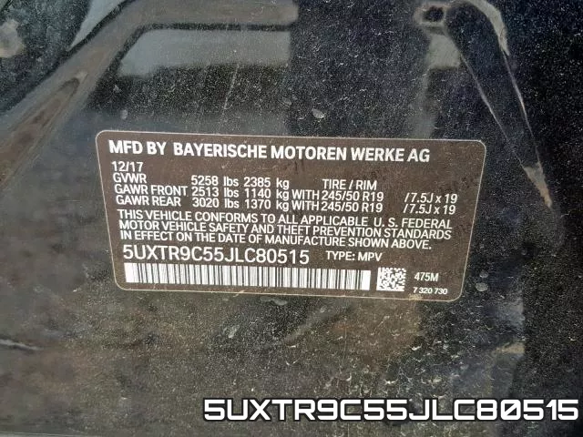5UXTR9C55JLC80515 фото 2