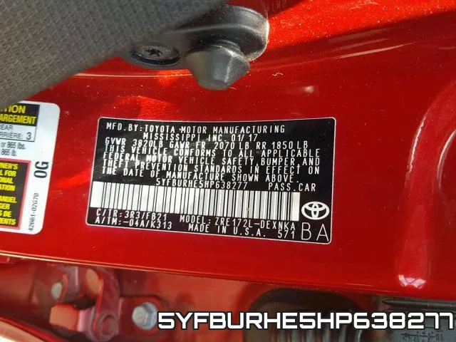 5YFBURHE5HP638277 фото 2