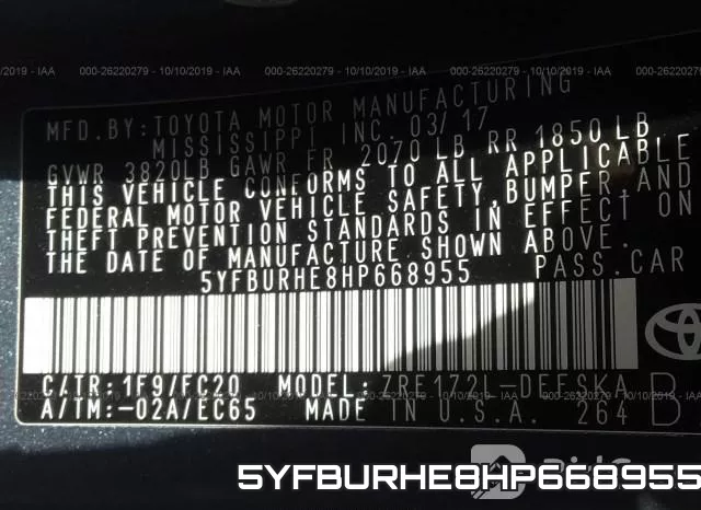5YFBURHE8HP668955 фото 10