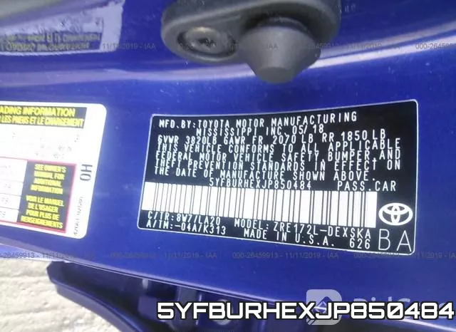 5YFBURHEXJP850484 фото 10