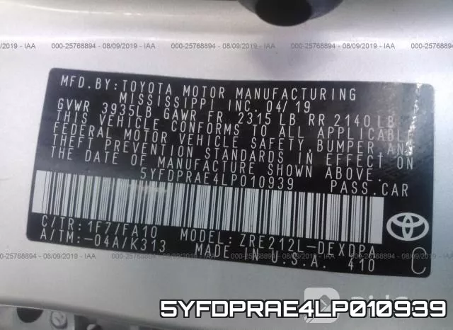 5YFDPRAE4LP010939 фото 10