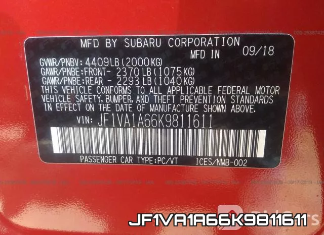JF1VA1A66K9811611 фото 10