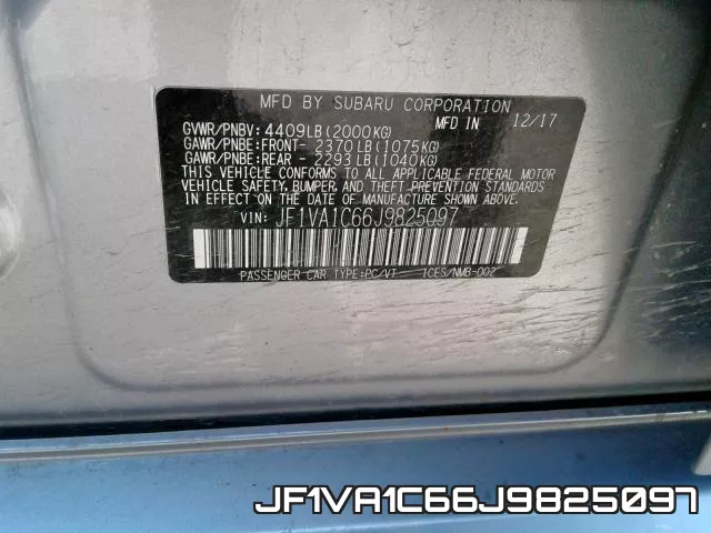 JF1VA1C66J9825097 фото 2