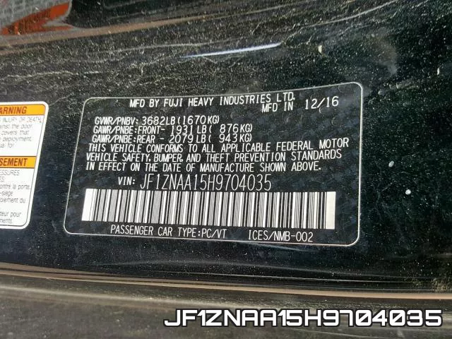 JF1ZNAA15H9704035 фото 2