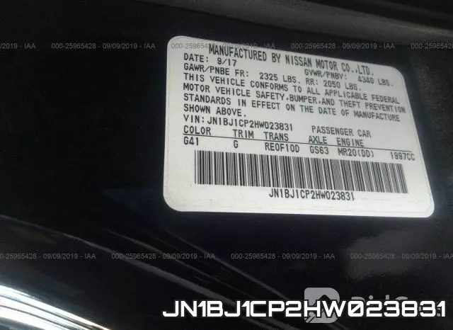 JN1BJ1CP2HW023831 фото 9