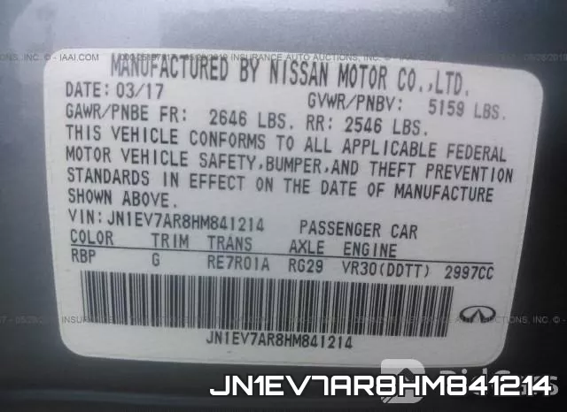JN1EV7AR8HM841214 фото 10