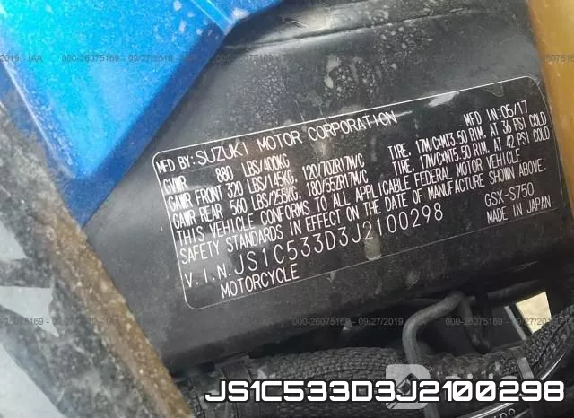 JS1C533D3J2100298 фото 2