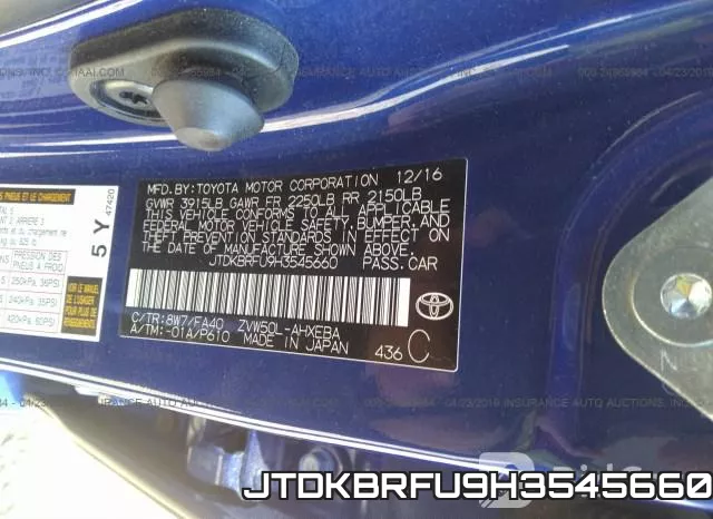 JTDKBRFU9H3545660 фото 10