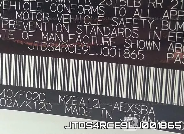 JTDS4RCE9LJ001865 фото 10