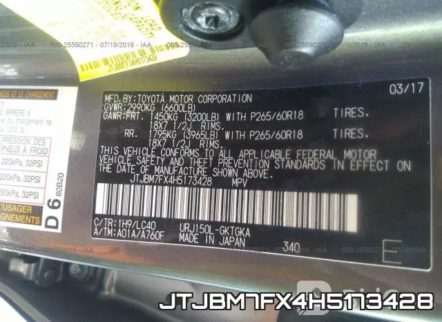 JTJBM7FX4H5173428 фото 10