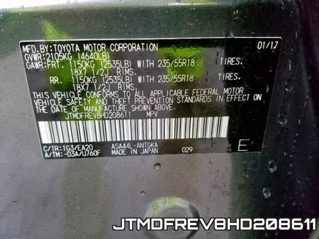 JTMDFREV8HD208611 фото 2