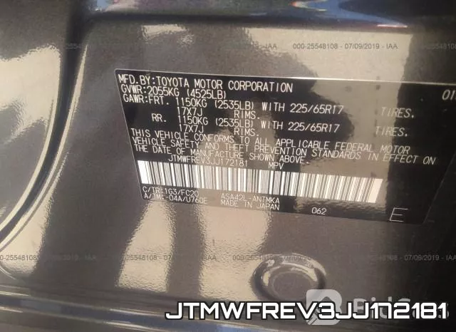 JTMWFREV3JJ172181 фото 10