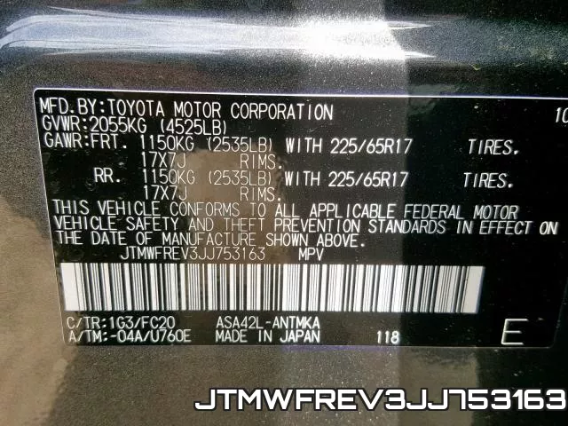 JTMWFREV3JJ753163 фото 2