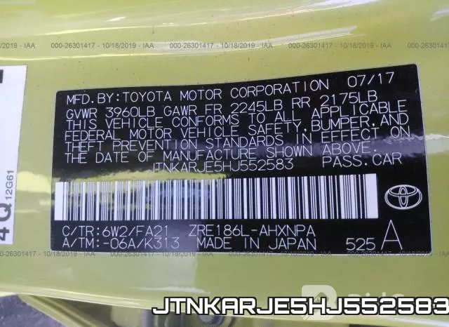 JTNKARJE5HJ552583 фото 10