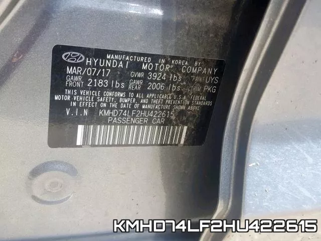 KMHD74LF2HU422615 фото 2