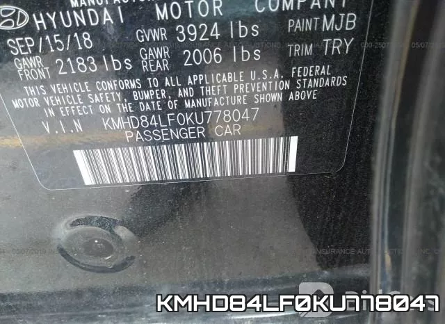 KMHD84LF0KU778047 фото 10