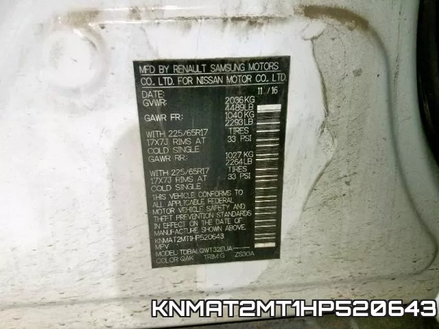 KNMAT2MT1HP520643 фото 2