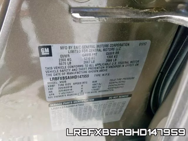 LRBFXBSA9HD147959 фото 2