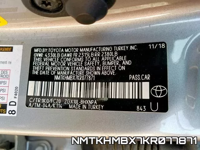 NMTKHMBX7KR077871 фото 2