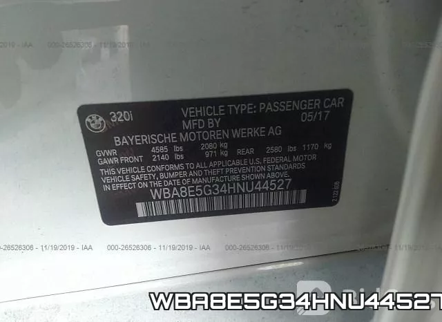 WBA8E5G34HNU44527 фото 10