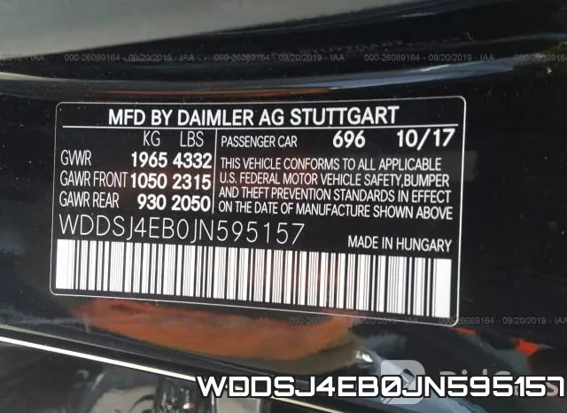 WDDSJ4EB0JN595157 фото 10