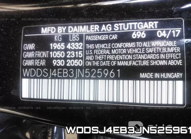 WDDSJ4EB3JN525961 фото 10