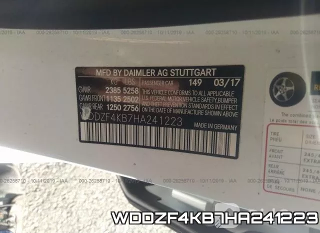 WDDZF4KB7HA241223 фото 10