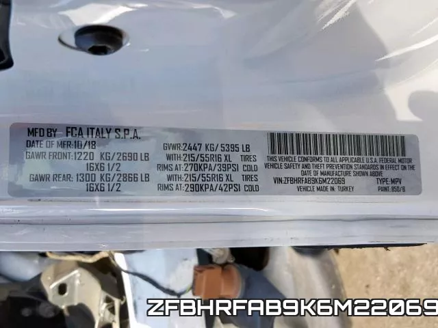 ZFBHRFAB9K6M22069 фото 2