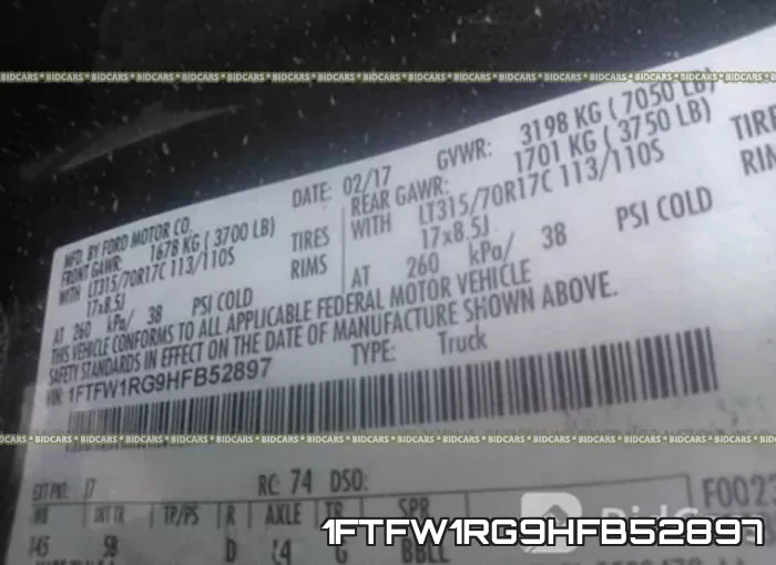 1FTFW1RG9HFB52897 фото 10