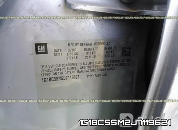 1G1BC5SM2J7119621 фото 10