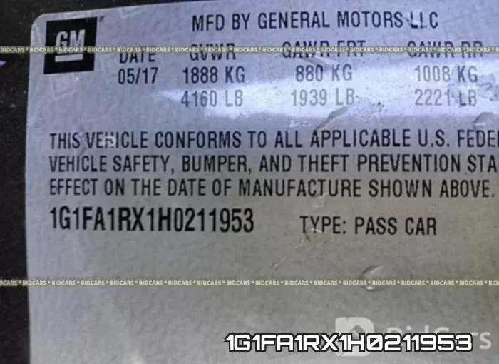 1G1FA1RX1H0211953 фото 10