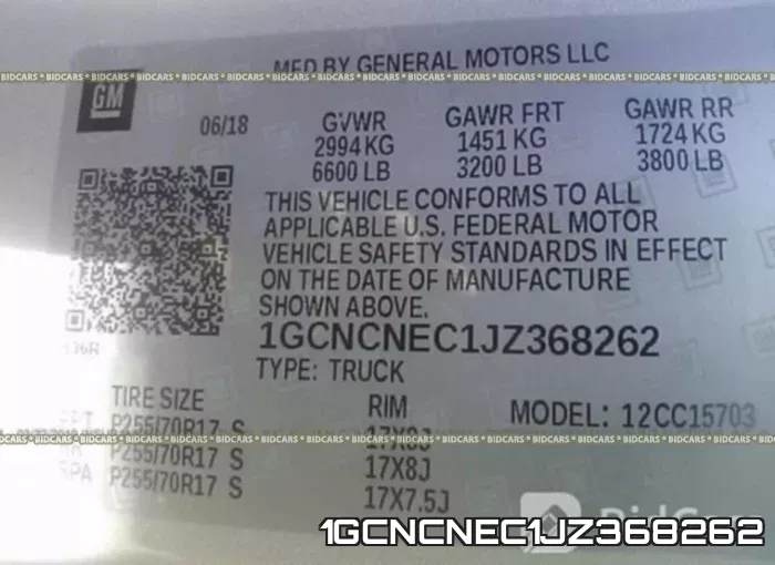 1GCNCNEC1JZ368262 фото 10